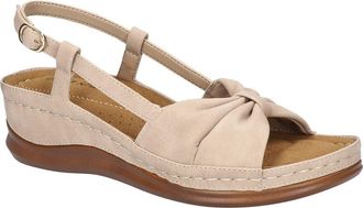 Easy Street Jupiter Slingback Platform Wedge Sandal in Natural at Nordstrom, Size 11