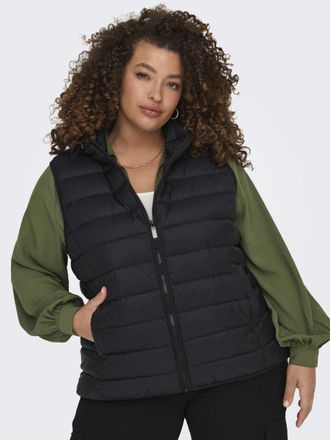 Only Carmakoma Steppweste ONLY CARMAKOMA CARNEW TAHOE HOOD WAISTCOAT CC OTW NOOS, Damen, Gr. L (50/52), schwarz, Web, Obermaterial: 100% Nylon, unifarben, Westen Ste