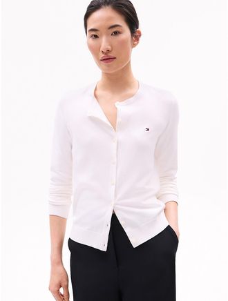 Tommy Hilfiger Womens Lightweight Cardigan - White - XXL