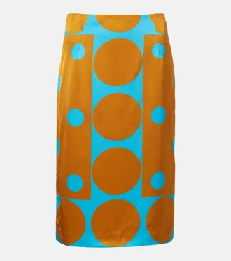 Dries Van Noten Polka-dot pencil skirt
