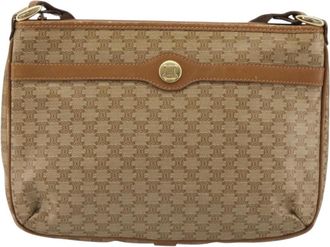Celine Vintage Macadam Canvas Beige Pvc Backpack Bag (Pre-Owned)