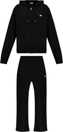 Emporio Armani Tuta sportiva con applicazione - Nero