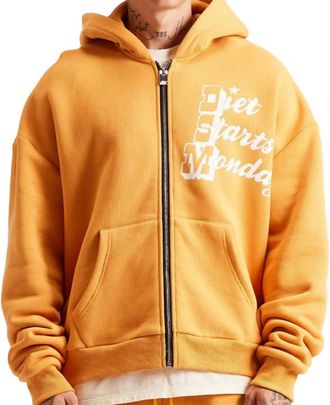 Diet Starts Monday Star Full Zip Sweatshirt In Yellow