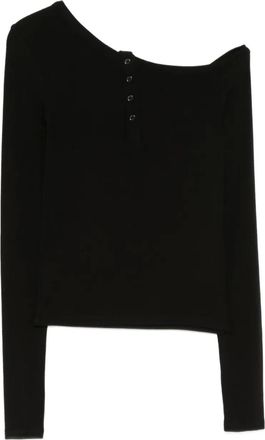 Eleh Asymmetrische top met knopen - Zwart