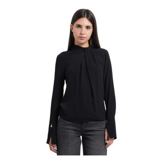 Patrizia Pepe Blusa de crep&eacute; de viscosa fluida - Blouses & Shirts - Mujer - Negro - XL