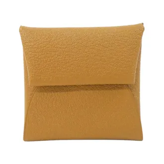 Herm&egrave;s Bastia Caramel Chevre Leather Coin Purse/Coin Case (Pre-Owned)