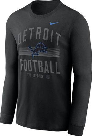 Nike Detroit Lions Essential Nike Mens Dri-FIT NFL Long-Sleeve T-Shirt in Black | NKAC00A9J-CWK