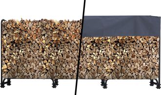 Quick Star Metall Kaminholzregale Au&szlig;en 272 X 95 Cm Mit / Ohne Schutzh&uuml;lle