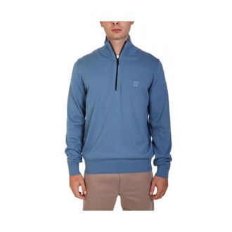 HUGO BOSS Heren, Truien, Blauw, Maat: XL Katoen