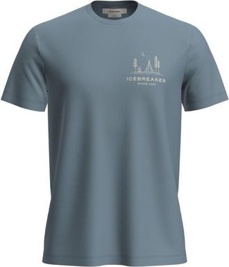 Icebreaker Merino 150 Tech Lite S/S Tee Peaceful Pass Merinoshirt f&uuml;r Herren | grau