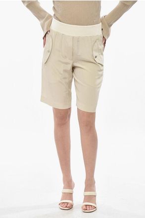 Helmut Lang Silk Shorts with Elastic Waistband size Xs