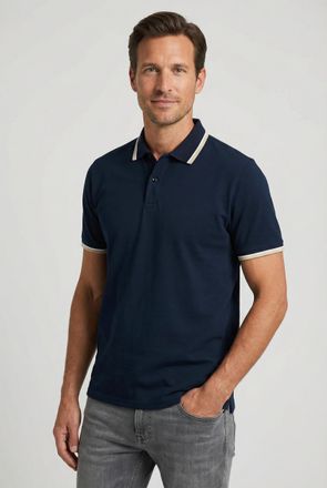 Selected Poloshirt SELECTED SLHSLIM-ATLAS SPORT SS POLO, Herren, Gr. XXL, sky captain, Jersey, Obermaterial: 95% Baumwolle, 5% Elasthan, unifarben, slim fit no