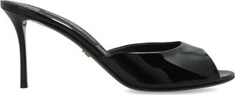 Dolce & Gabbana Keira Patentleren Muiltjes - Dames - Muiltjes - Zwart - 36 EU - Leer - Schoenen