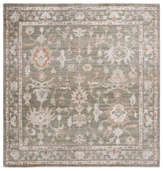 Safavieh Alfombra polipropileno/poli&eacute;ster verde/marfil 183 x 183 cm