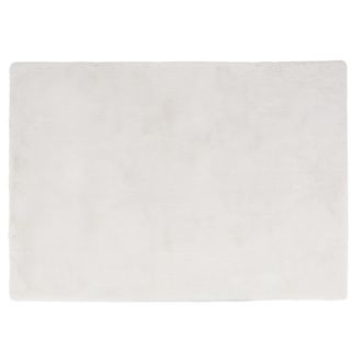 Maisons du monde Alfombra shaggy de piel sint&eacute;tica blanca, 160x230 cm