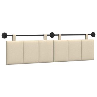 vidaXL Cabecero Colgante Crema Tela Vidaxl