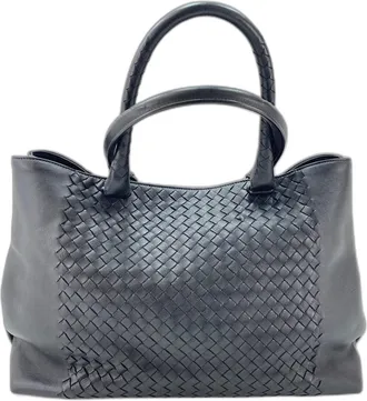Bottega Veneta Black Leather Tote Bag (Pre-Owned)