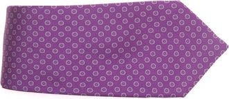 Kiton Fantasie Zijden Stropdas - Heren - Stropdassen - Paars - ONE Size - Accessoires