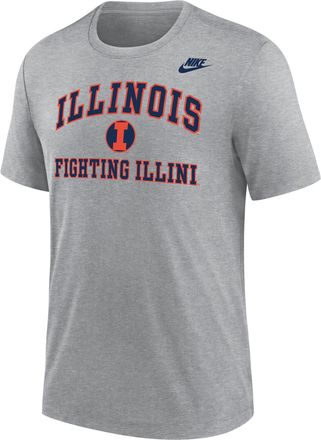 Nike Illinois Fighting Illini Nike Mens Football Tri-Blend T-Shirt in Grey | M21372P396ILNI-DGH