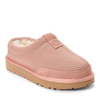 Dearfoams Fireside Greta Sport Knit Twill Clog Water Resistant Slippers in Dusty Pink at Nordstrom, Size 11