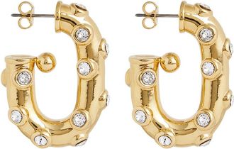 Paco Rabanne XL Link Crystal-embellished Hoop Earrings - Gold - One Size