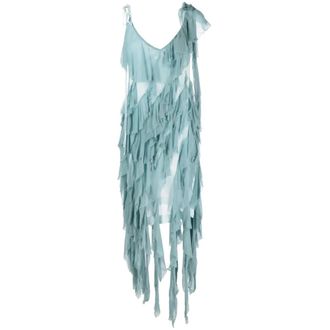 Dries Van Noten Dames, Jurken, Blauw, Maat: XS Viscose