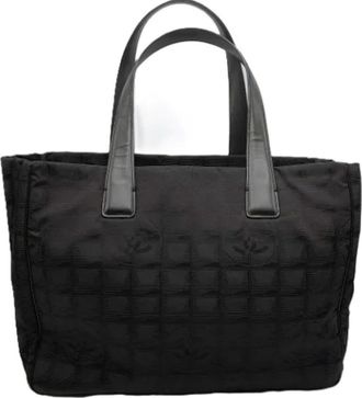 Chanel Pre-owned Tote Bags, female, Black, Size: ONE SIZE Pre-owned Canvas totes