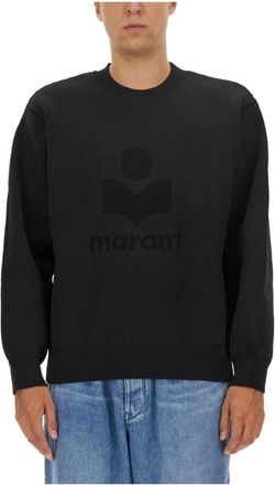 Isabel Marant Embroidered Logo Jumper - male - Isabel Marant - Round-neck Knitwear - Black - S - Knitwear