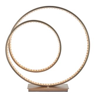 Loops Table Lamp Matt Nickel Plate & Clear Crystal 23W LED module Bulb Included in Metallics