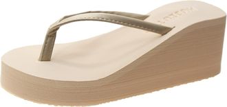 Generic 2026 Flip Flops Women Breathable Shoes Bling Slippers Toe Round Slip-on Fashion Womens Casual (Beige, 5.5)