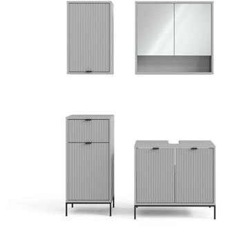 Vicco Set di mobili da bagno Eliza, Grigio, 4 parti
