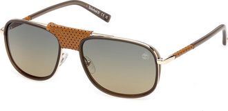 Timberland TB00091 Polarized 96R Mens Sunglasses Green Size 58