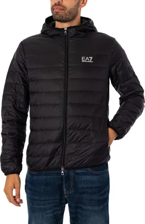 Emporio Armani Geweven Donsjack, Zwart