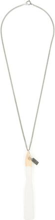 Maison Margiela Collana con pendente e grafica numerica - Bianco