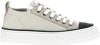 Brunello Cucinelli Multicolor Cotton Low Top Womens Sneakers