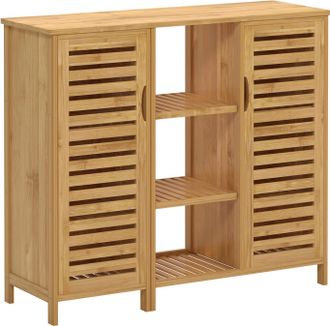 Soges Mobiletto Freestanding In Bamb&ugrave;, Soggiorno, Cucina, Casa, Ufficio, Credenza In Bamb&ugrave; - Soges