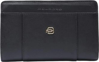 Piquadro Circle Medium Portemonnee - Dames - Portefeuilles - Zwart - ONE Size - Leer - Accessoires