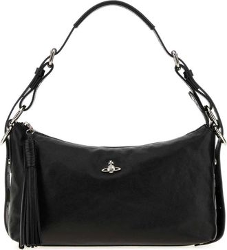 Vivienne Westwood Tassen, Dames, Zwart, ONE Size, Leer, Emma Schoudertas