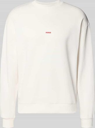 HUGO BOSS Regular Fit Sweatshirt aus reiner Baumwolle Modell DUBRAXO in Weiss, Gr&ouml;&szlig;e XXL