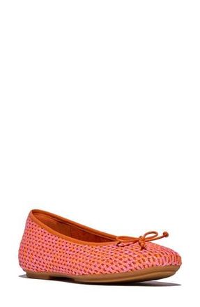 FitFlop Delicato Woven Mary Jane Flat in Satsuma/Pinkperfect Mix at Nordstrom Rack, Size 7.5