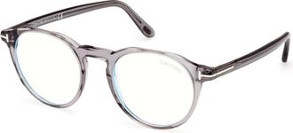 Tom Ford Stijlvolle Acetaat Brillen - Heren - Brillen - Grijs - 49 MM - Accessoires