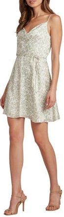 Matty M Freddie Floral Cowl Neck Minidress in Sage at Nordstrom Rack, Size X-Large