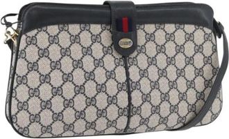 Gucci Pre-owned Vintage Shoulder Bag - Dames - Vintage Schoudertas - Beige - ONE Size - Leer - Vintage