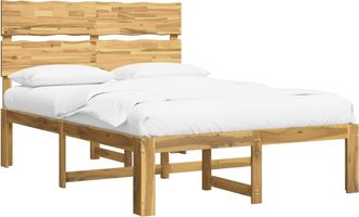 vidaXL Cama Doble Con Cabecero Rostock Blanco 120 X 190 Cm Vidaxl