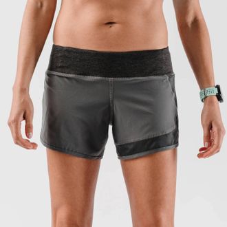 Rabbit Womens Hopper Running Shorts In Iron Gate