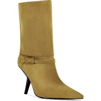 Azalea Wang Winding Pointed Toe Bootie in Olive at Nordstrom Rack, Size 8.5