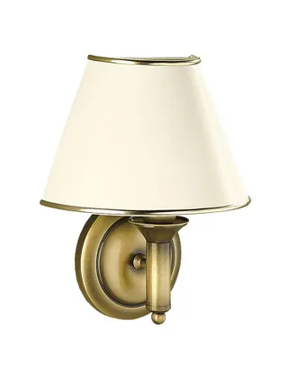 Jupiter Applique Classica Ottone Patinato Paralume Ecru E27 Jupiter