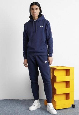 Nike Mens Sportswear Club Fleece Hooded Tracksuit in Navy - Size X-Large