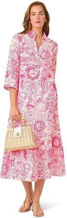 Lilly Pulitzer Alora Dress Womens Dress Cherry Blossom Pink Fleur De Lilly : XXS, Linen
