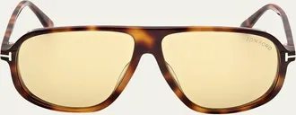 Tom Ford Guillaume Aviator Acetate Sunglasses